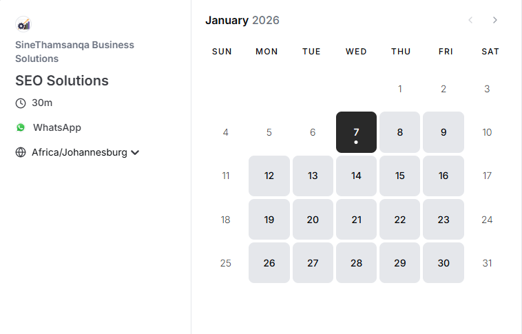 Book a Consultation Calendar